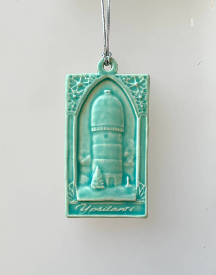 Whistling Frog Tile Inc. - Ypsilanti Ornament Michigan Gift Holiday EMU Ornaments : Freshwater blue