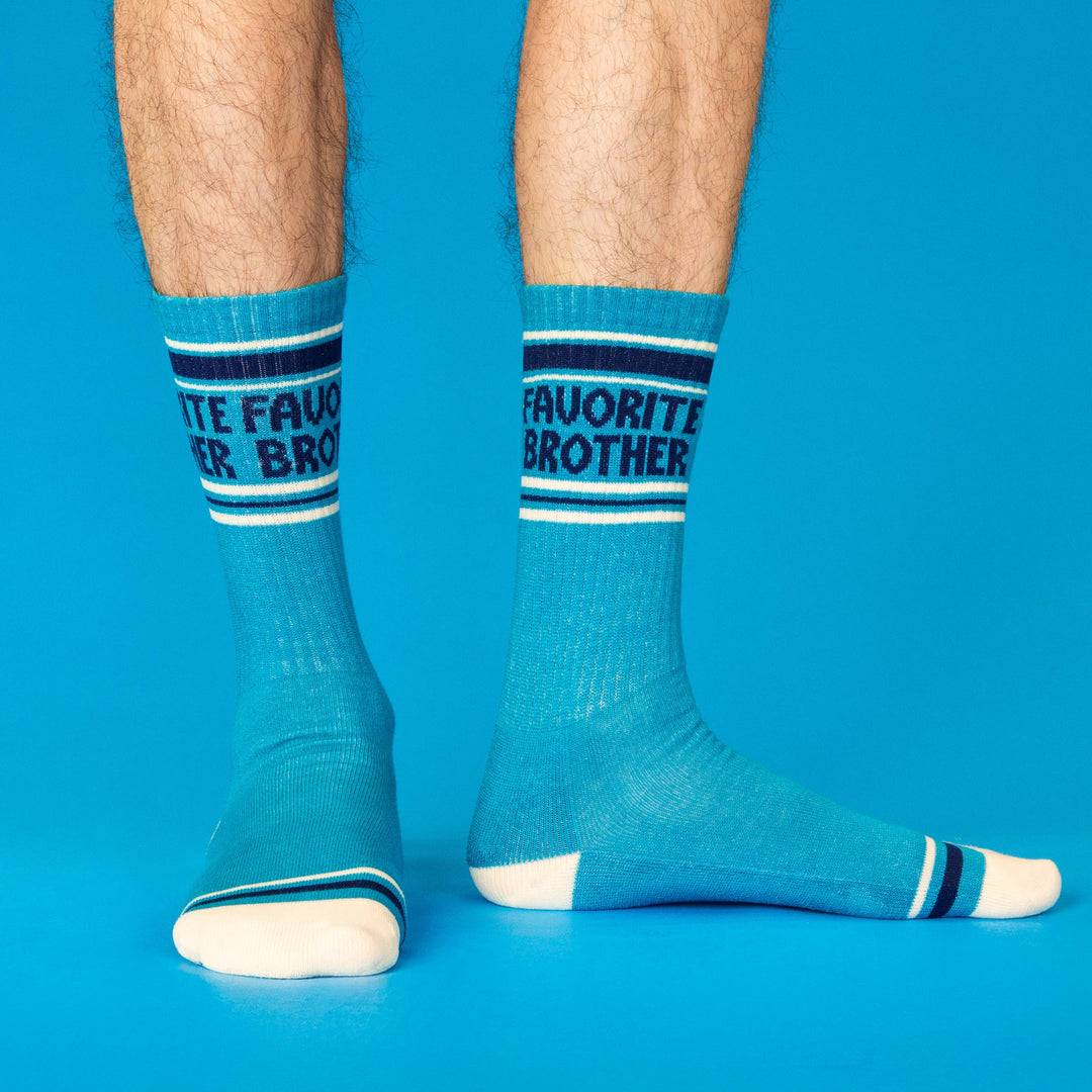 Gumball Poodle - Favorite Brother Gym Crew Socks