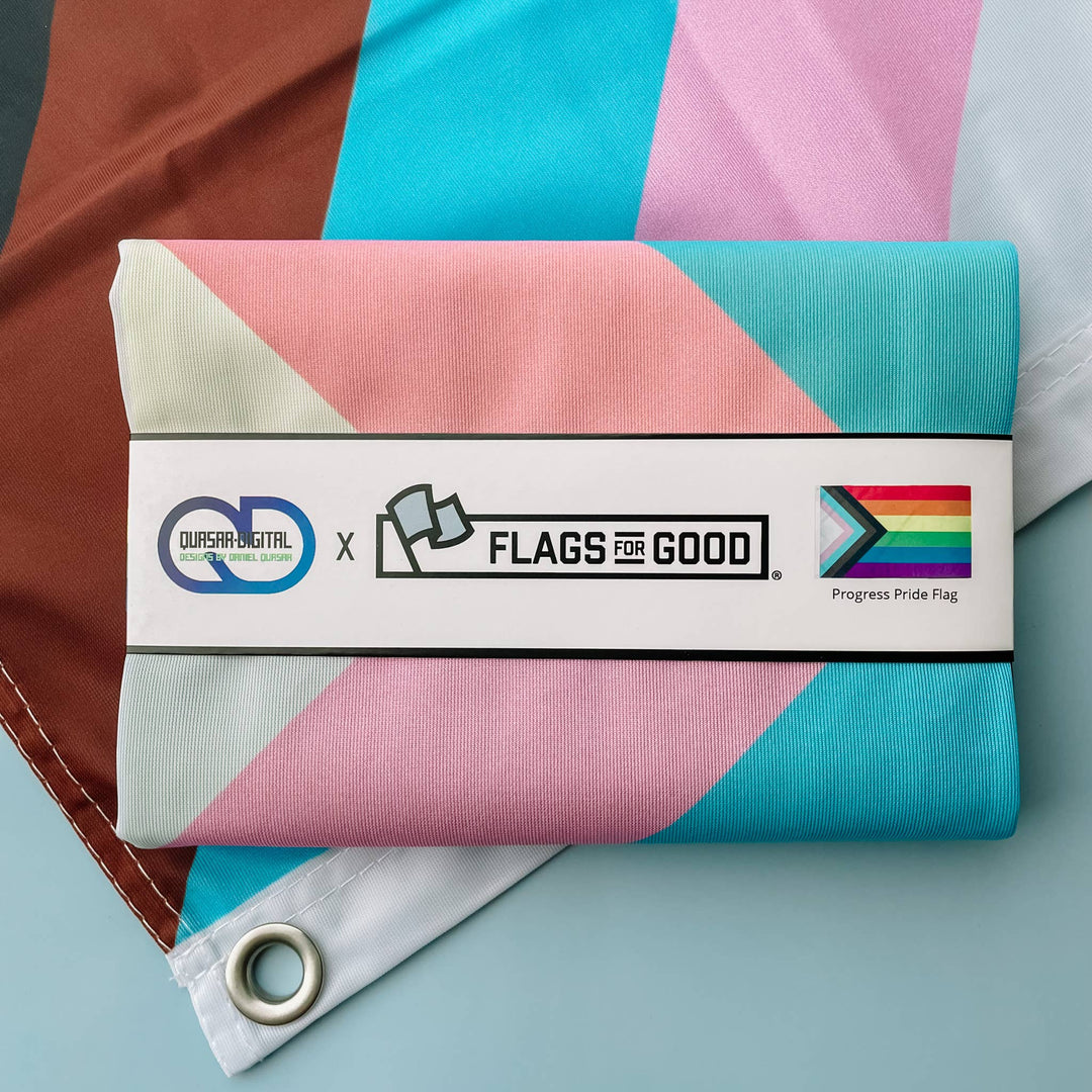 Flags For Good - Progress LGBTQ+ Pride Flag: (S) 18in x 12in