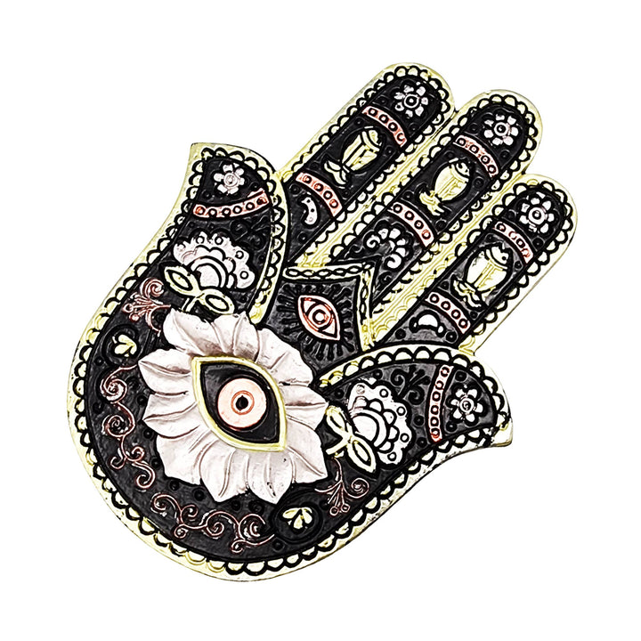 Fantasy Gifts - Rose Gold/Gold/Black Hamsa Hand Flat Incense Burner