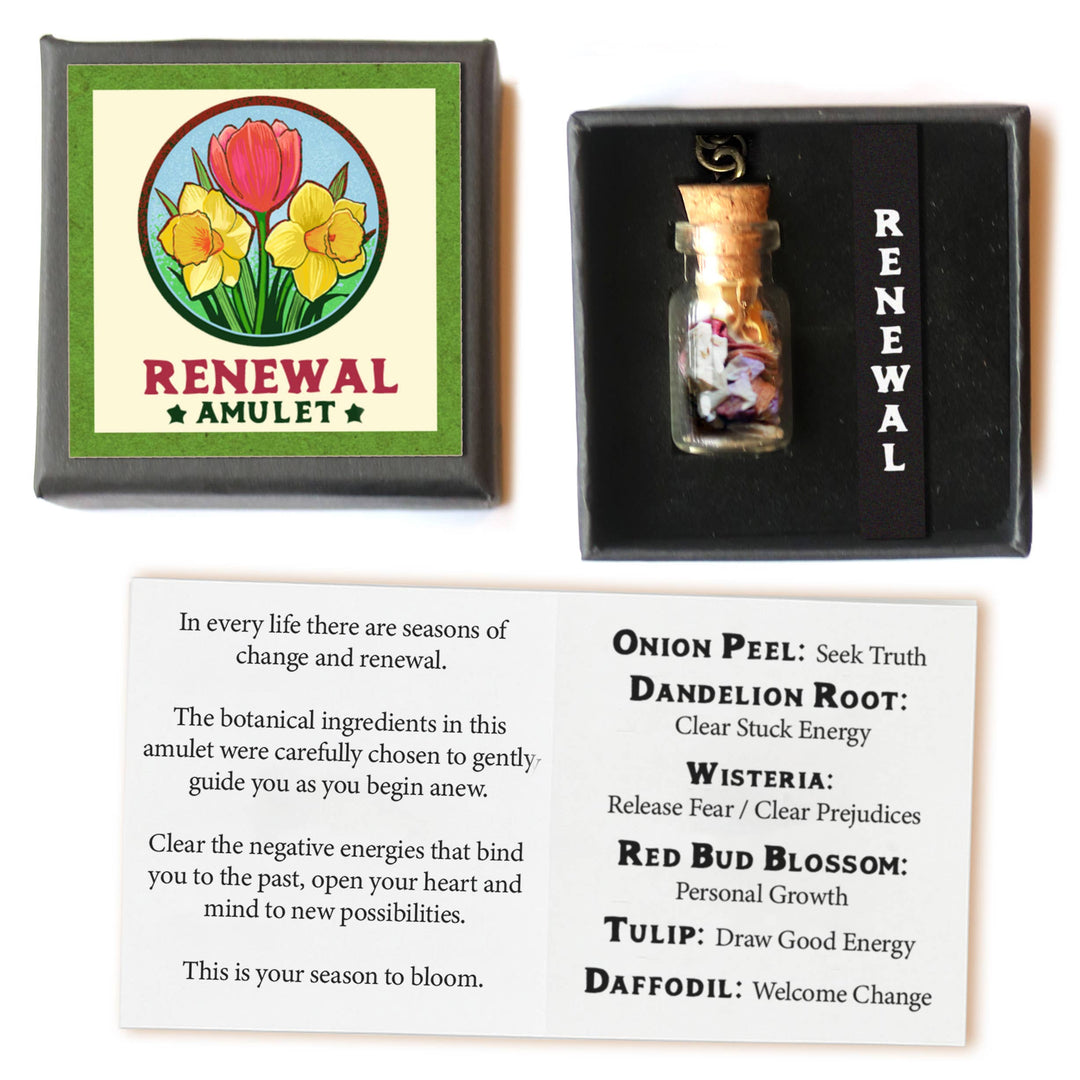 Brainmeats Atelier - Renewal Amulet –  New Beginnings Tulip with Spring Florals