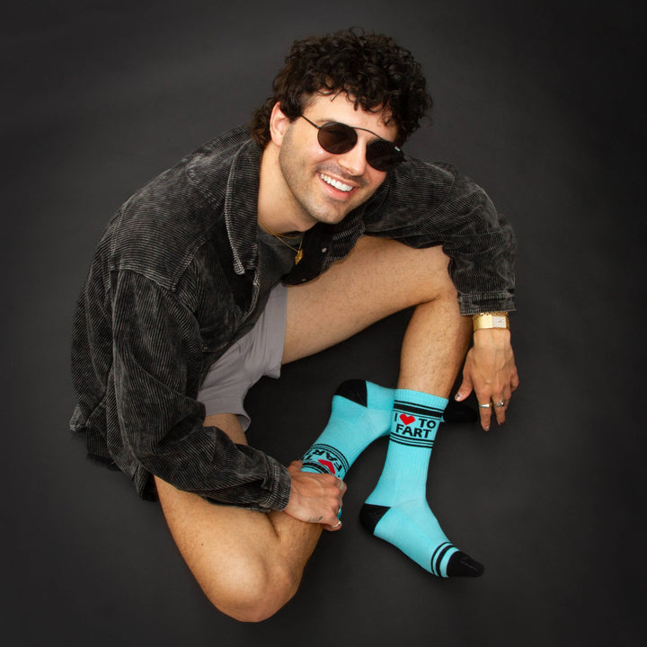 Gumball Poodle - I ❤️ To Fart Gym Crew Socks
