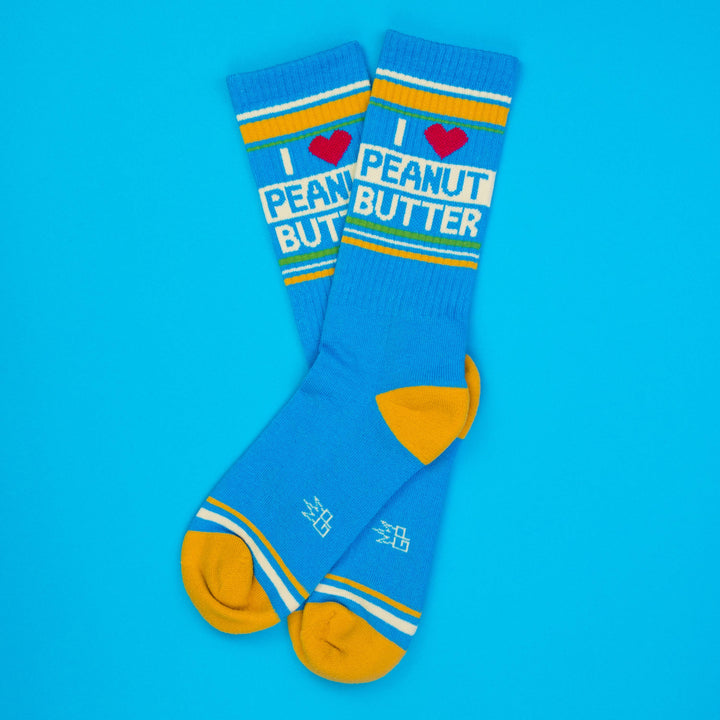 Gumball Poodle - I ❤️ Peanut Butter Gym Crew Socks