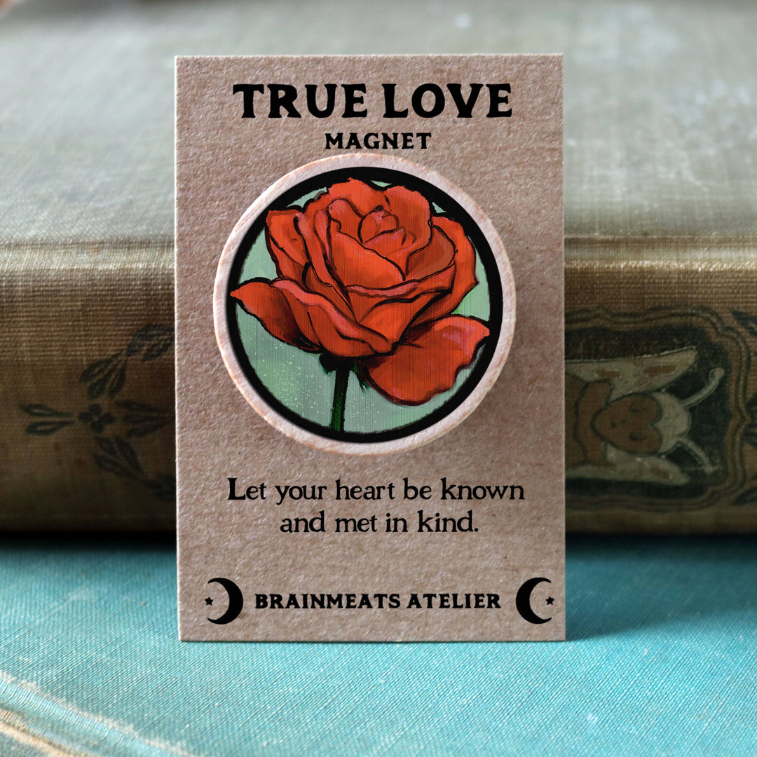 Brainmeats Atelier - True Love Magnet – Rose Token for Devotion &amp; Connection