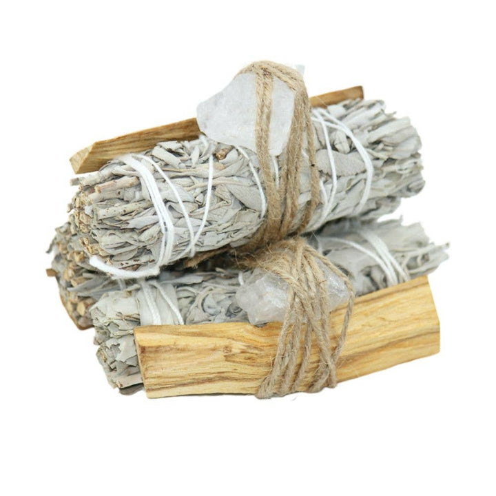 Earths Elements Wholesale - Sage Bundle w/ Clear Quartz