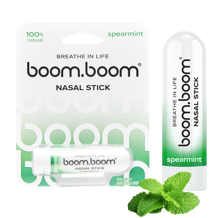 BoomBoom - Nasal Stick - Spearmint (24 units): 24 sticks (4 countertop displays)