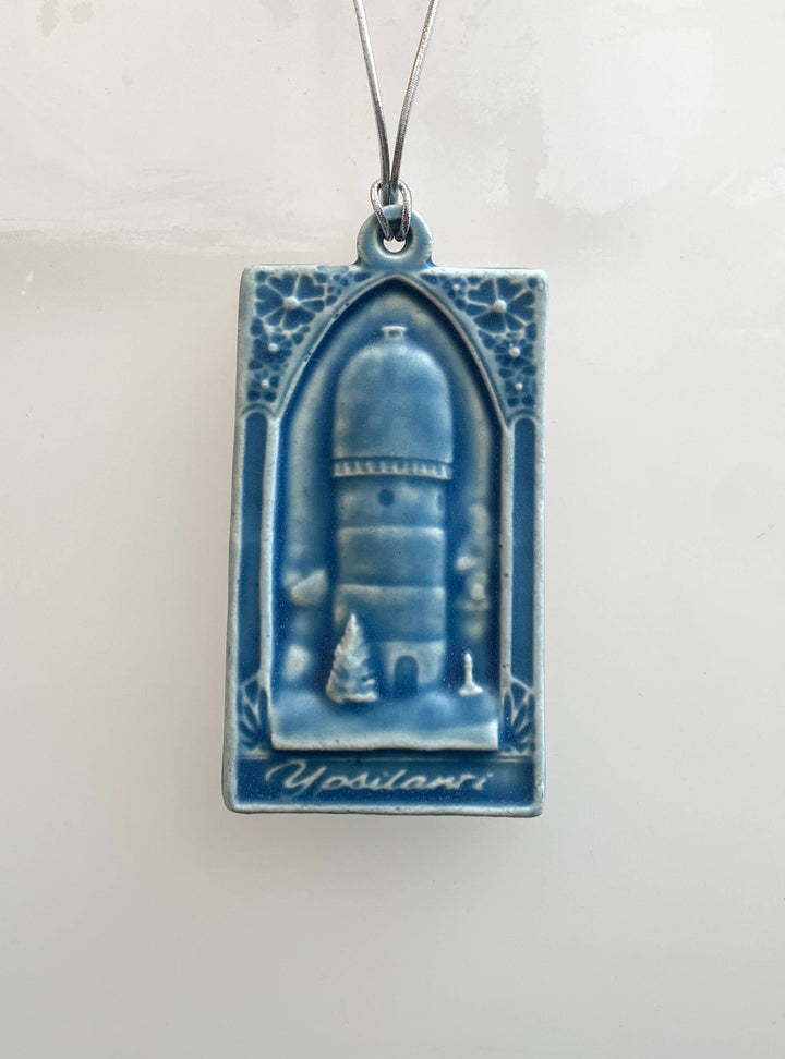 Whistling Frog Tile Inc. - Ypsilanti Ornament Michigan Gift Holiday EMU Ornaments : Seaside Blue