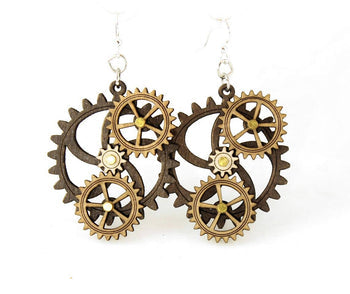 Green Tree Jewelry - Kinetic Gear Earrings