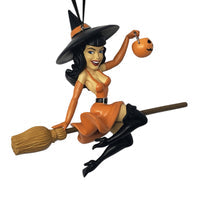 Retro-a-go-go! - Bettie Page Midnight Ride Witch Ornaments