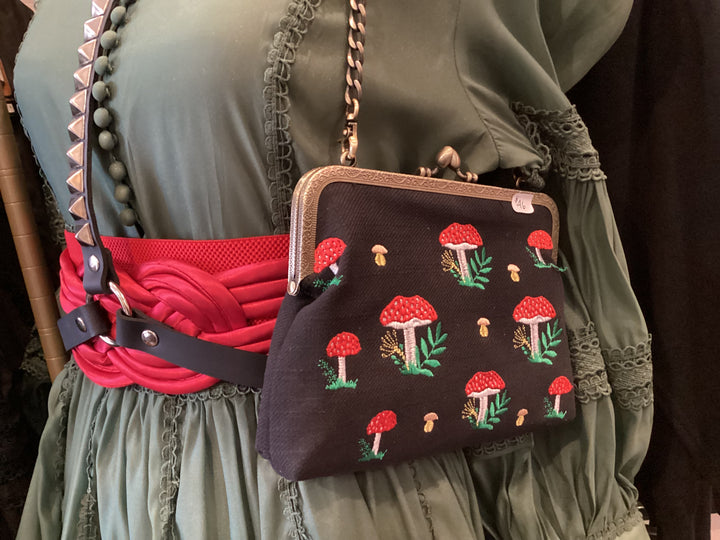 Whimsical Mushroom Kisslock Bag