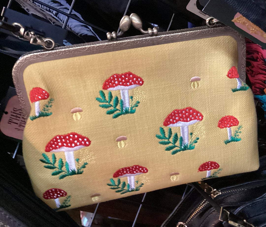 Whimsical Mushroom Kisslock Bag