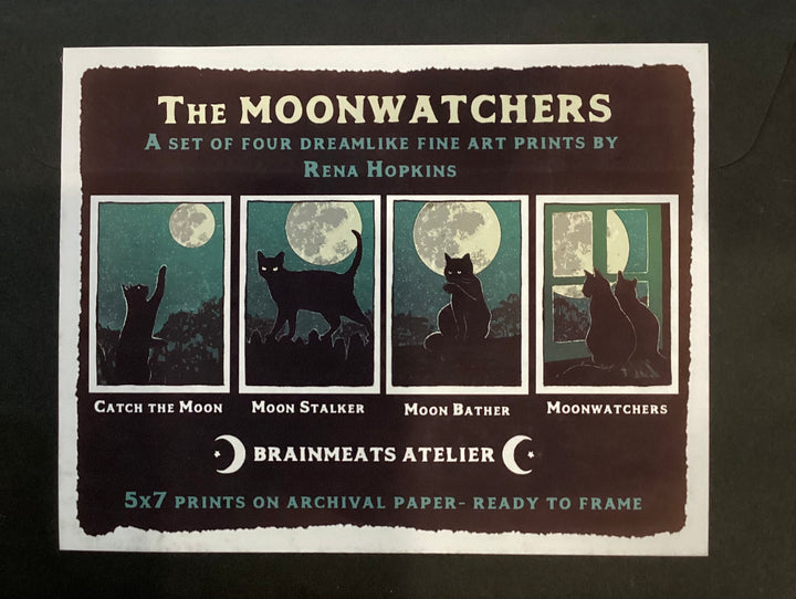 The Moonwatchers- A Set of Four Dreamlike Art Prints