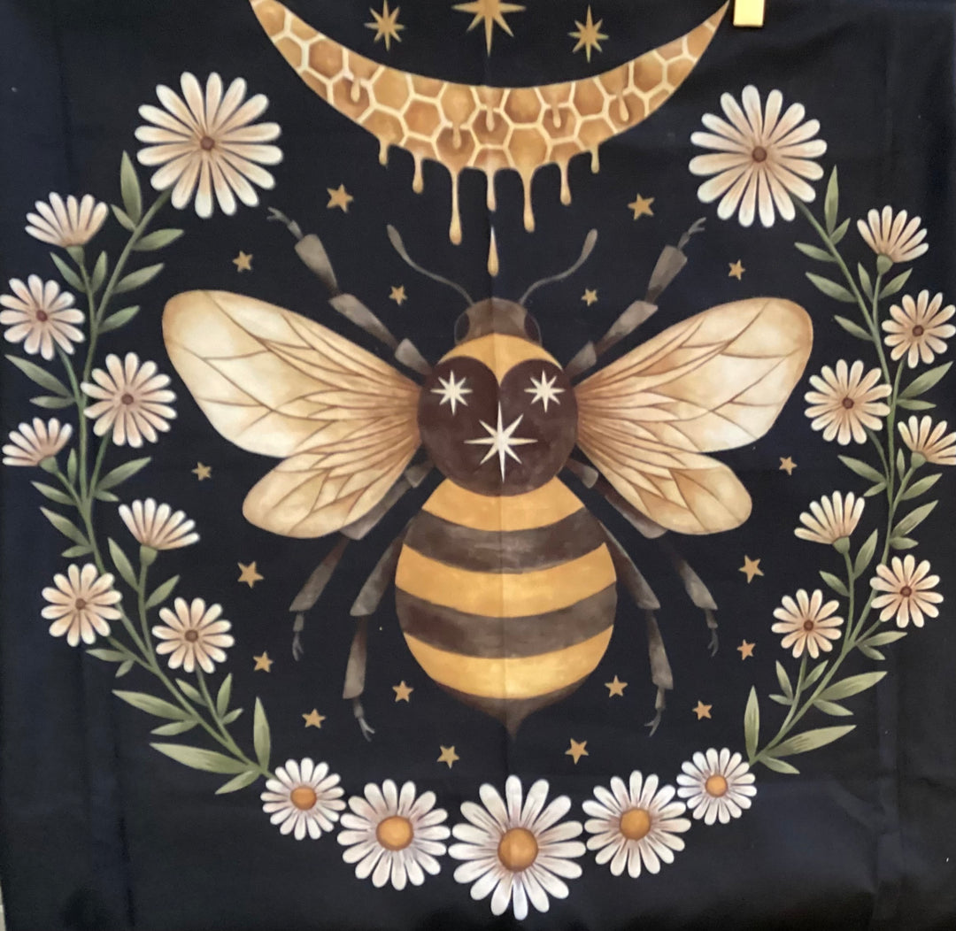 Printed Lunar Bee Tapestry