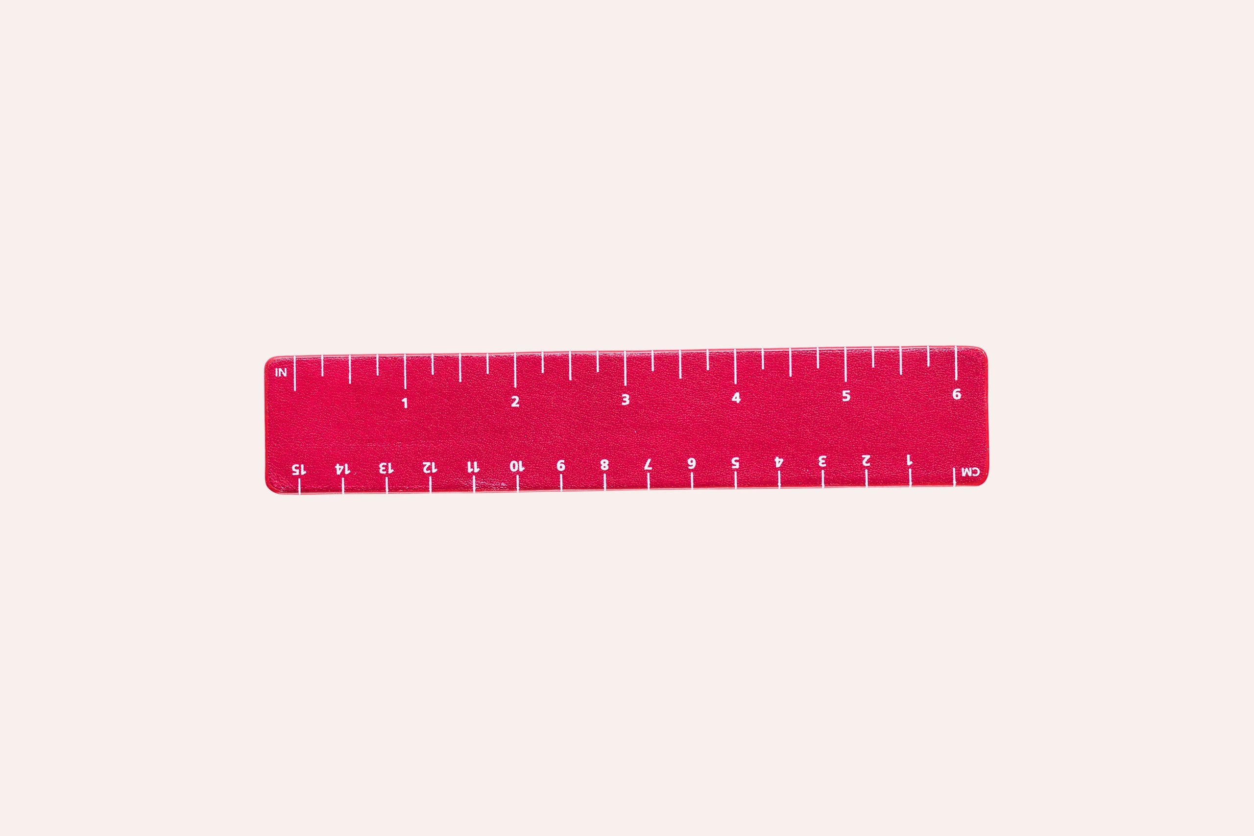 Red Six Inch Ruler 6” Six Inch Leather Ruler – This, That & the ODDer things