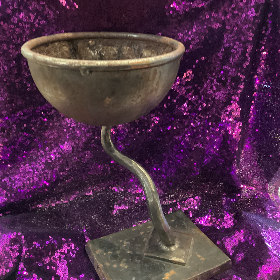Vintage Metal Bowl Sculpture
