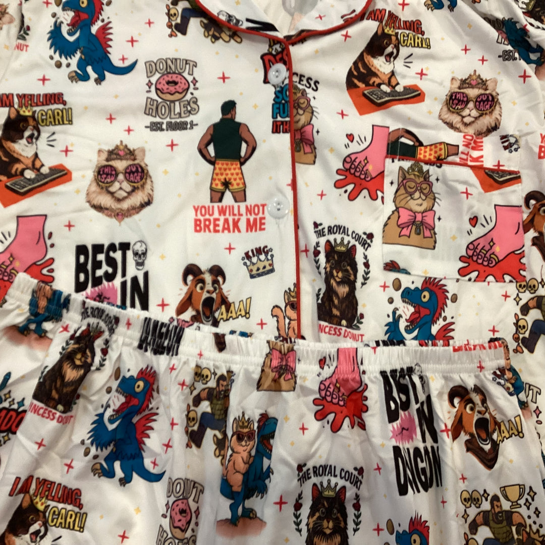 Dungeon Crawler Carl Pajama Shorts Set Size Large