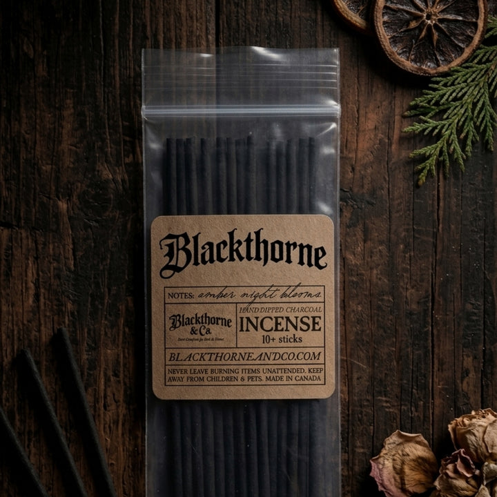 Blackthorne incense sticks |  vegan gothic ritual incense