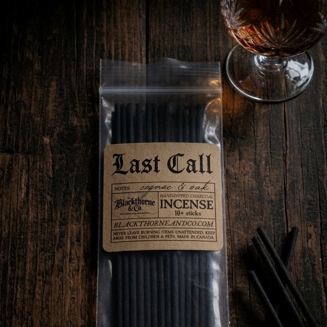 Last Call incense sticks |  vegan gothic ritual incense