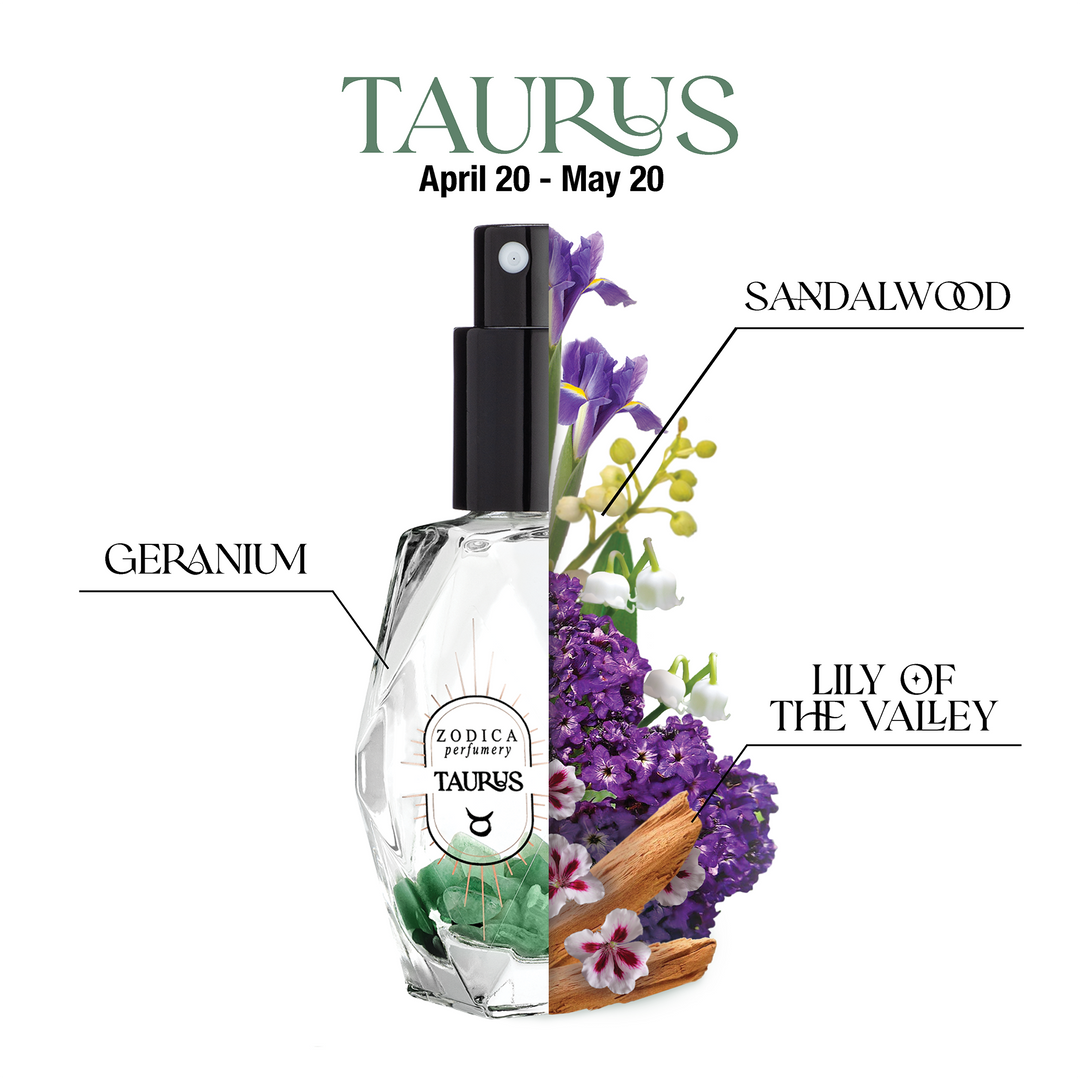 Crystal Infused Zodiac Perfume -Taurus- 22ml / .75oz