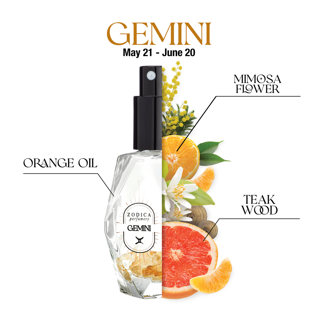 Crystal Infused Zodiac Perfume -Gemini- 22ml / .75oz