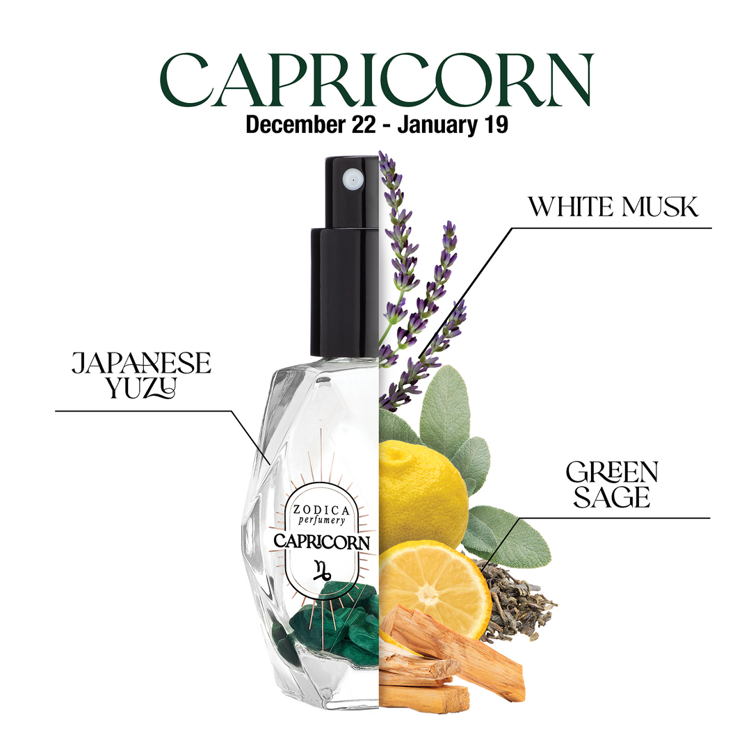 Crystal Infused Zodiac Perfume -Capricorn- 22ml / .75oz