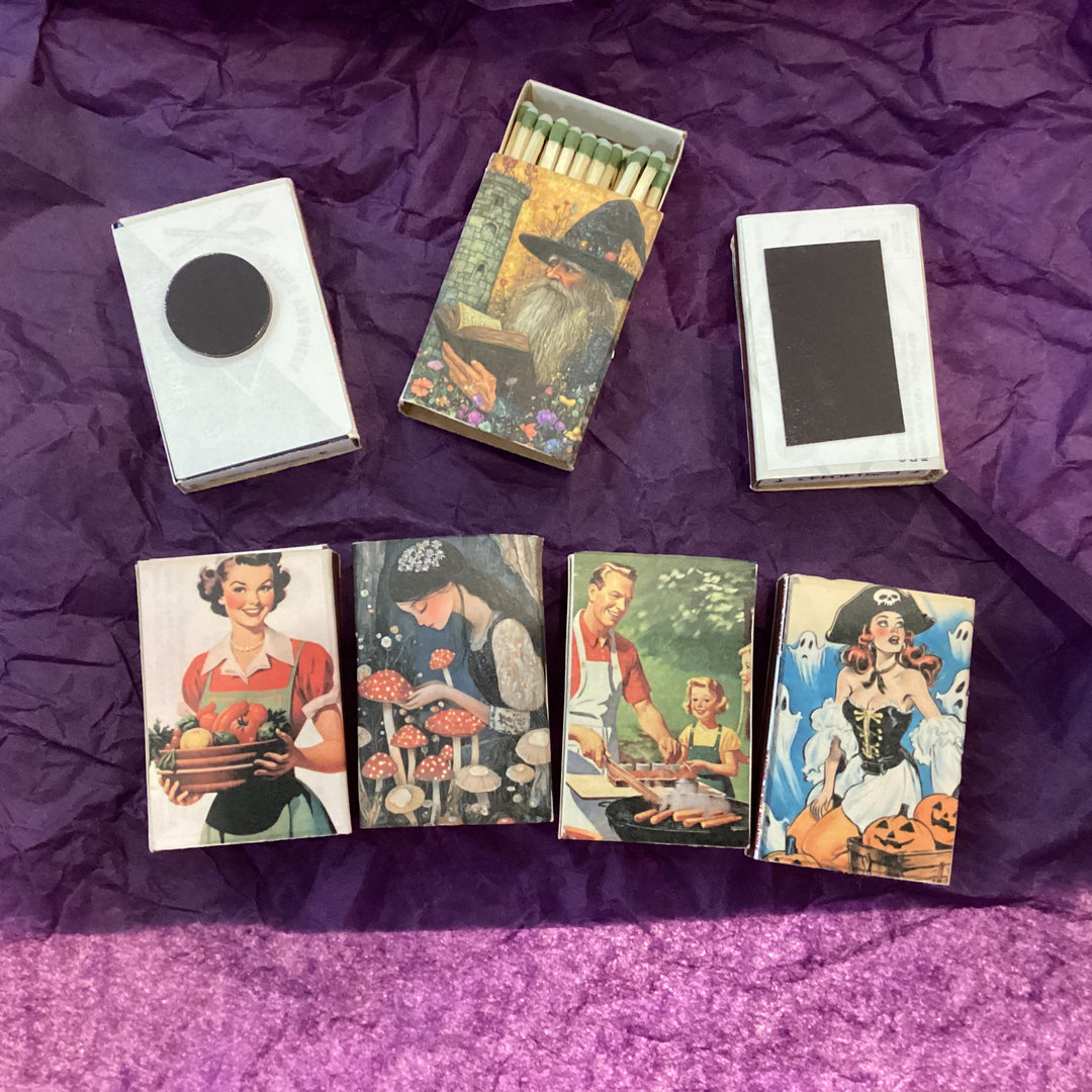 Vintage Inspired Magnetic Match Boxes