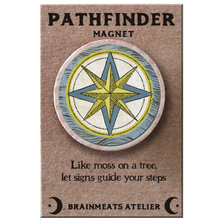 Brainmeats Atelier - Pathfinder Magnet – Compass Intention Token for Guidance