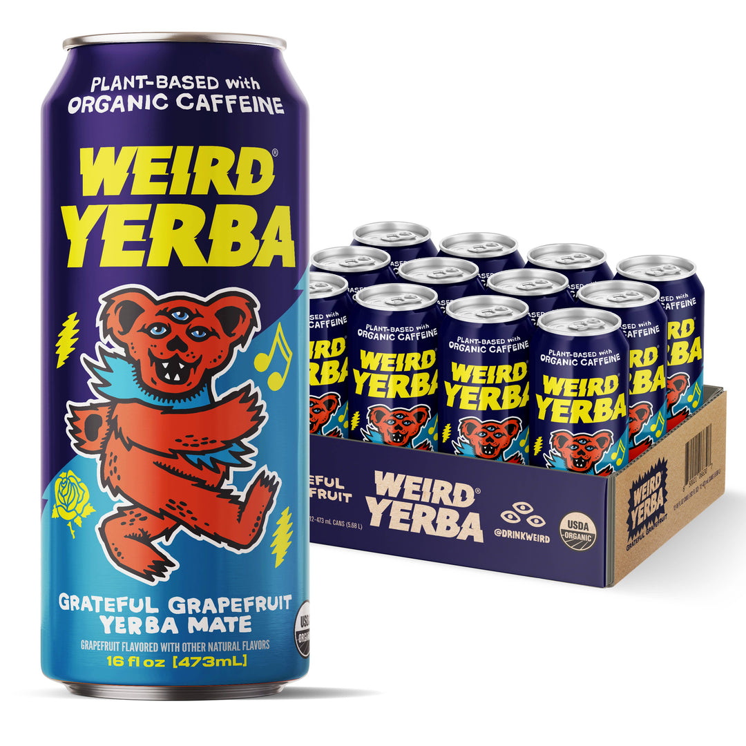 Weird Beverages - Organic Grateful Grapefruit Yerba Mate 16oz Can