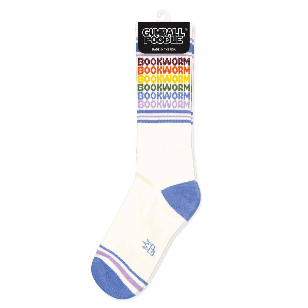 Gumball Poodle - Bookworm - Vintage Rainbow repeat Gym Crew Socks