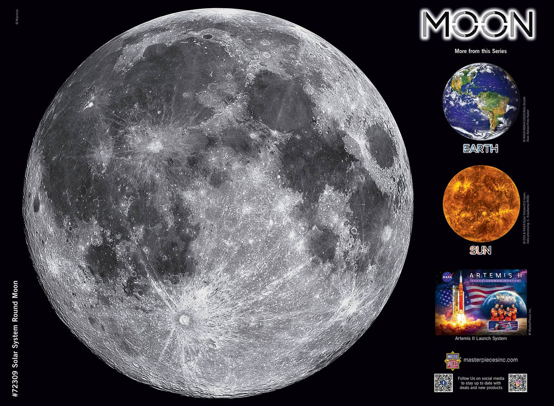 MasterPieces Puzzles - The Moon - 1000 Piece Round Puzzle