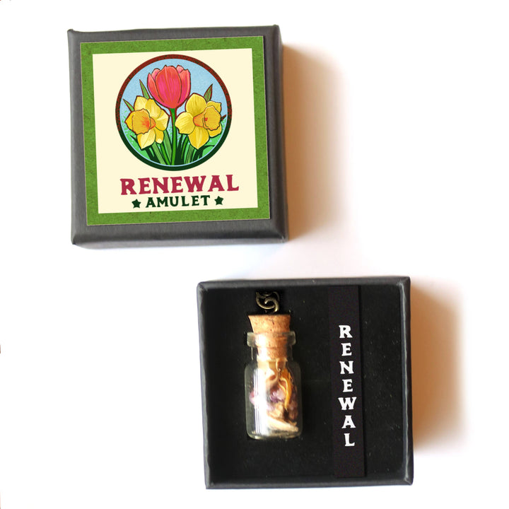 Brainmeats Atelier - Renewal Amulet –  New Beginnings Tulip with Spring Florals