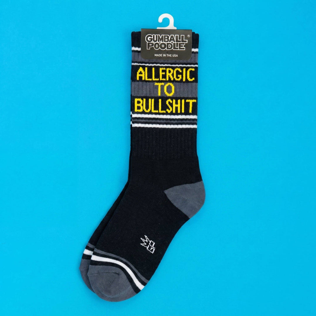 Gumball Poodle - Allergic To Bullshit Gym Crew Socks