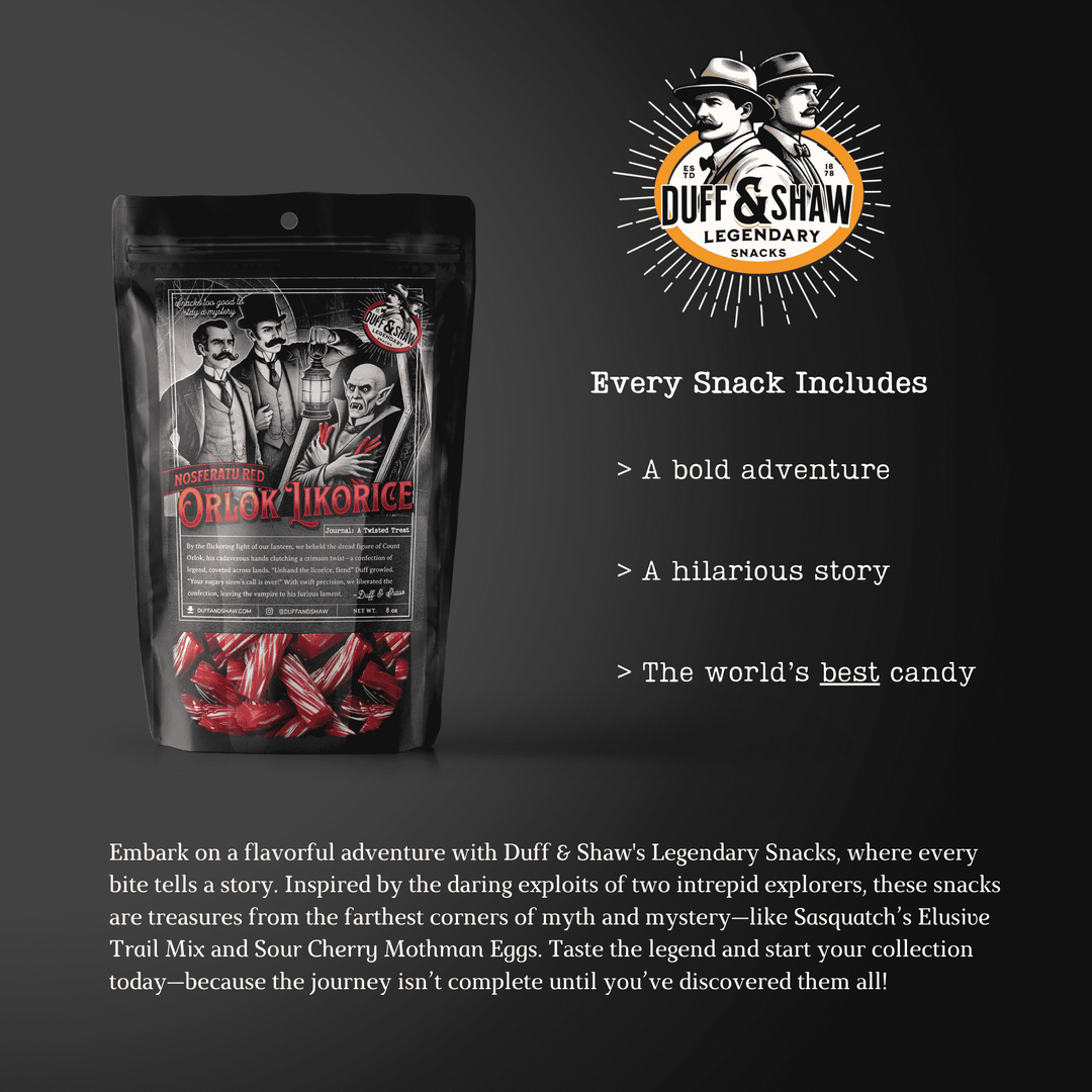 Duff &amp; Shaw - Legendary Snacks - Nosferatu’s Red Licorice