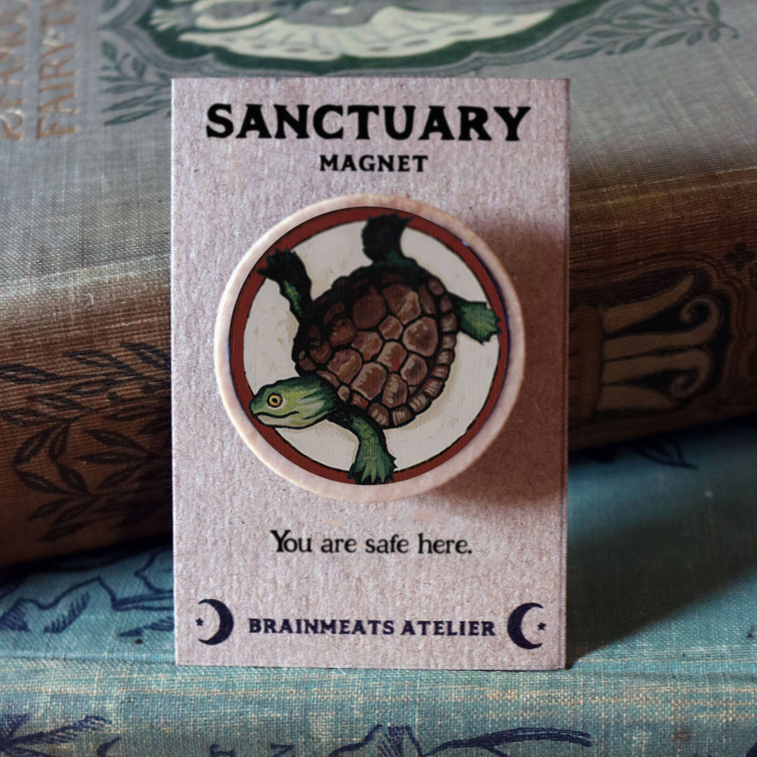 Brainmeats Atelier - Sanctuary Magnet – Turtle Token for Safety &amp; Comfort