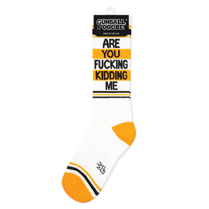 Gumball Poodle - Are You Fucking Kidding Me Gym Crew Socks