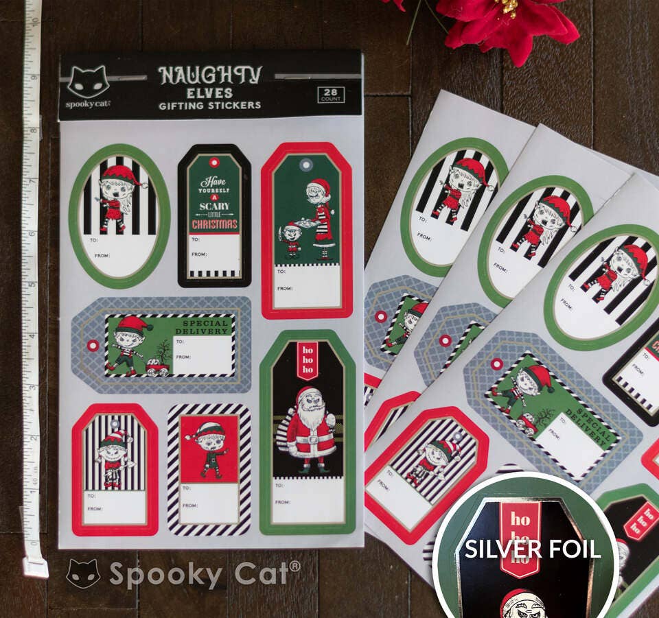 Spooky Cat Press - Naughty Elves Gift Tag (Booklet)