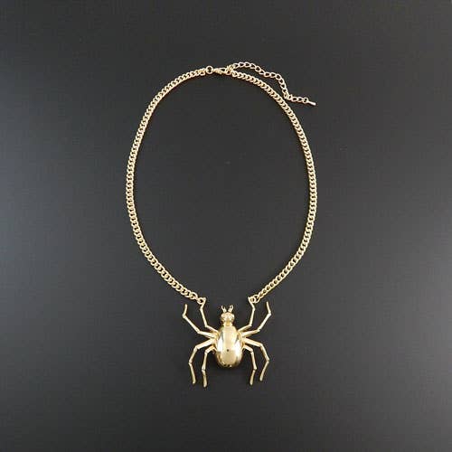 Golden Spider Necklace