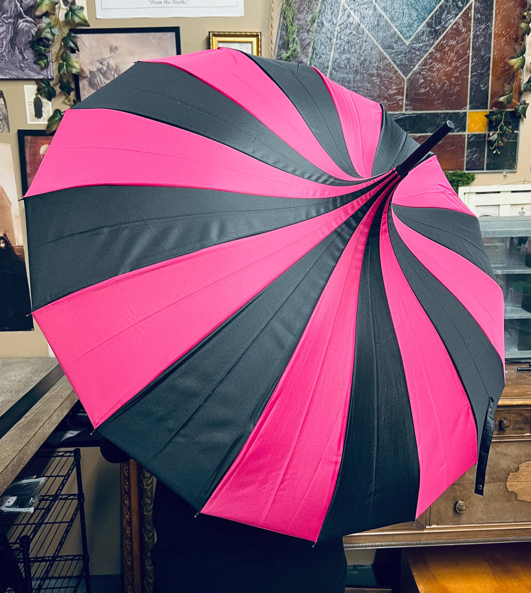 Witchwood Bags - Hot Pink/Black Umbrella - Plain
