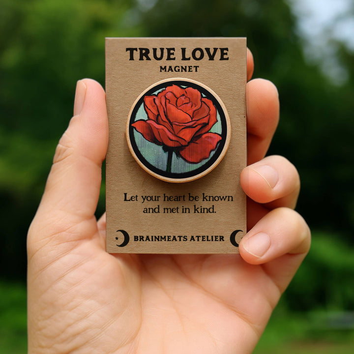 Brainmeats Atelier - True Love Magnet – Rose Token for Devotion &amp; Connection