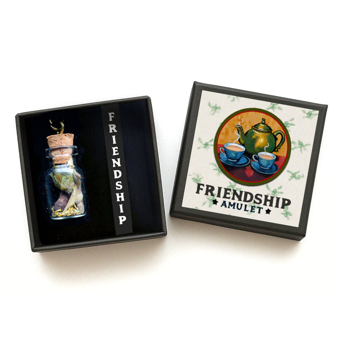 Brainmeats Atelier - Friendship Amulet – Companionship Talisman Necklace w/Teapot