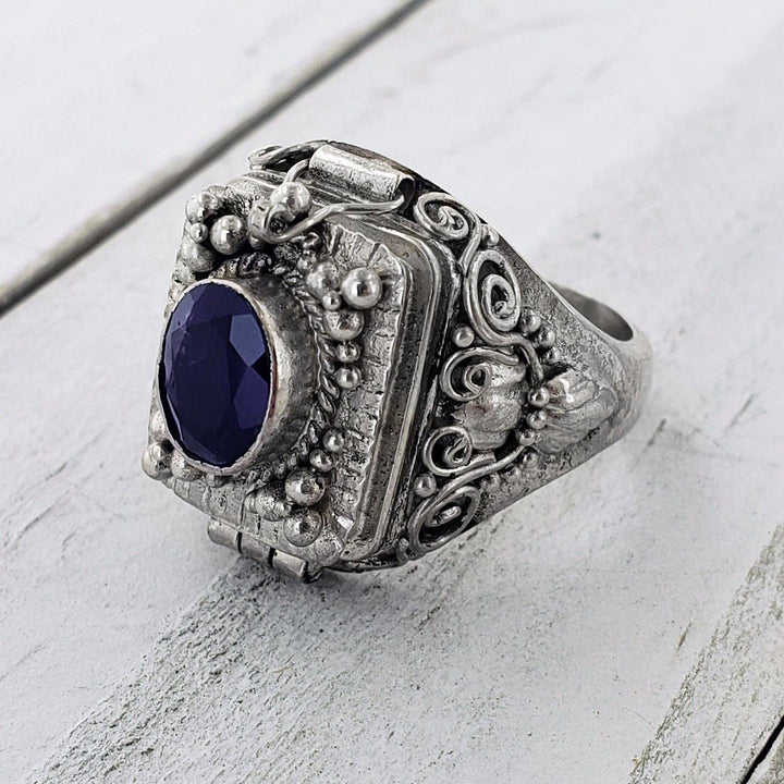 Silver Insanity - Dark Amethyst Large Poison Box Ring: 4