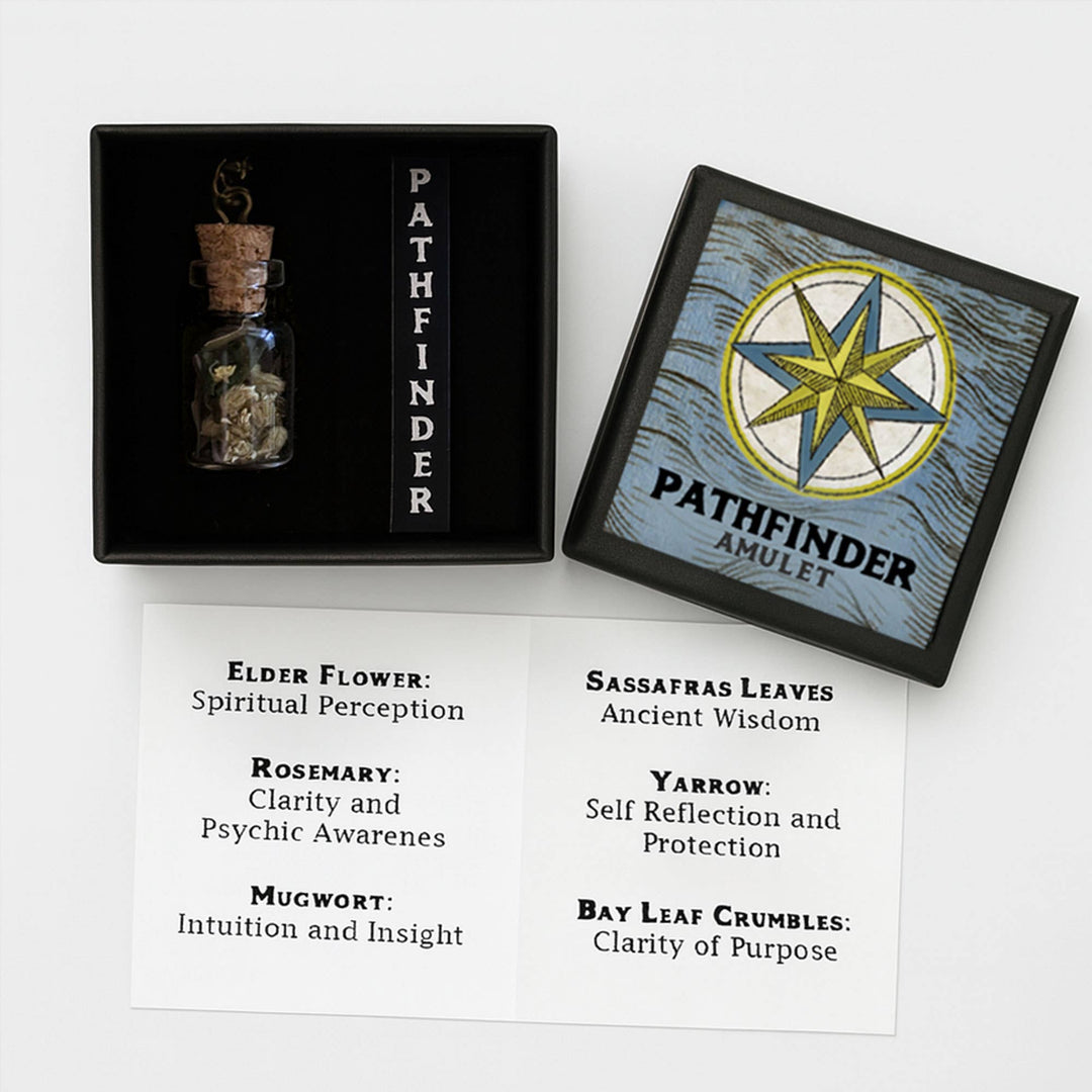 Brainmeats Atelier - Pathfinder Amulet – Talisman for Direction in Life w/Compass