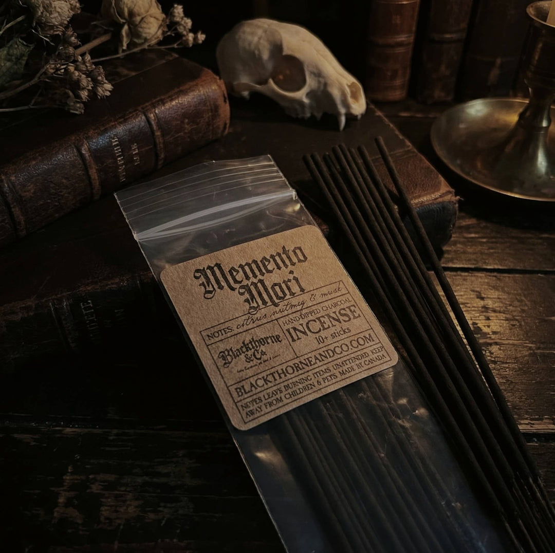 Blackthorne &amp; Co. - Memento Mori incense sticks |  vegan gothic ritual incense