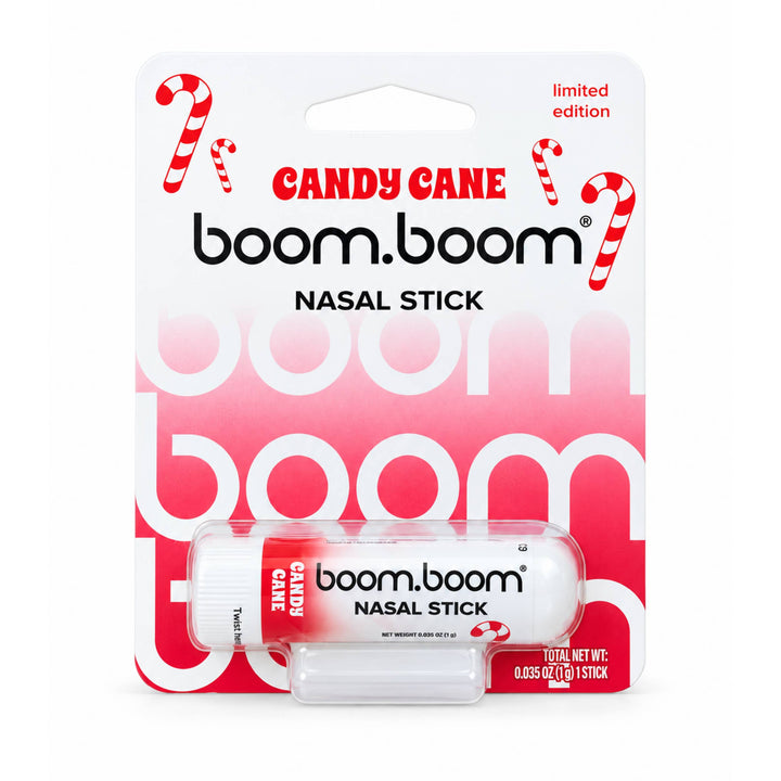 BoomBoom - BoomBoom Nasal Stick | Cool Refreshing Vapors  | Candy Cane : 24 sticks (4 countertop displays)