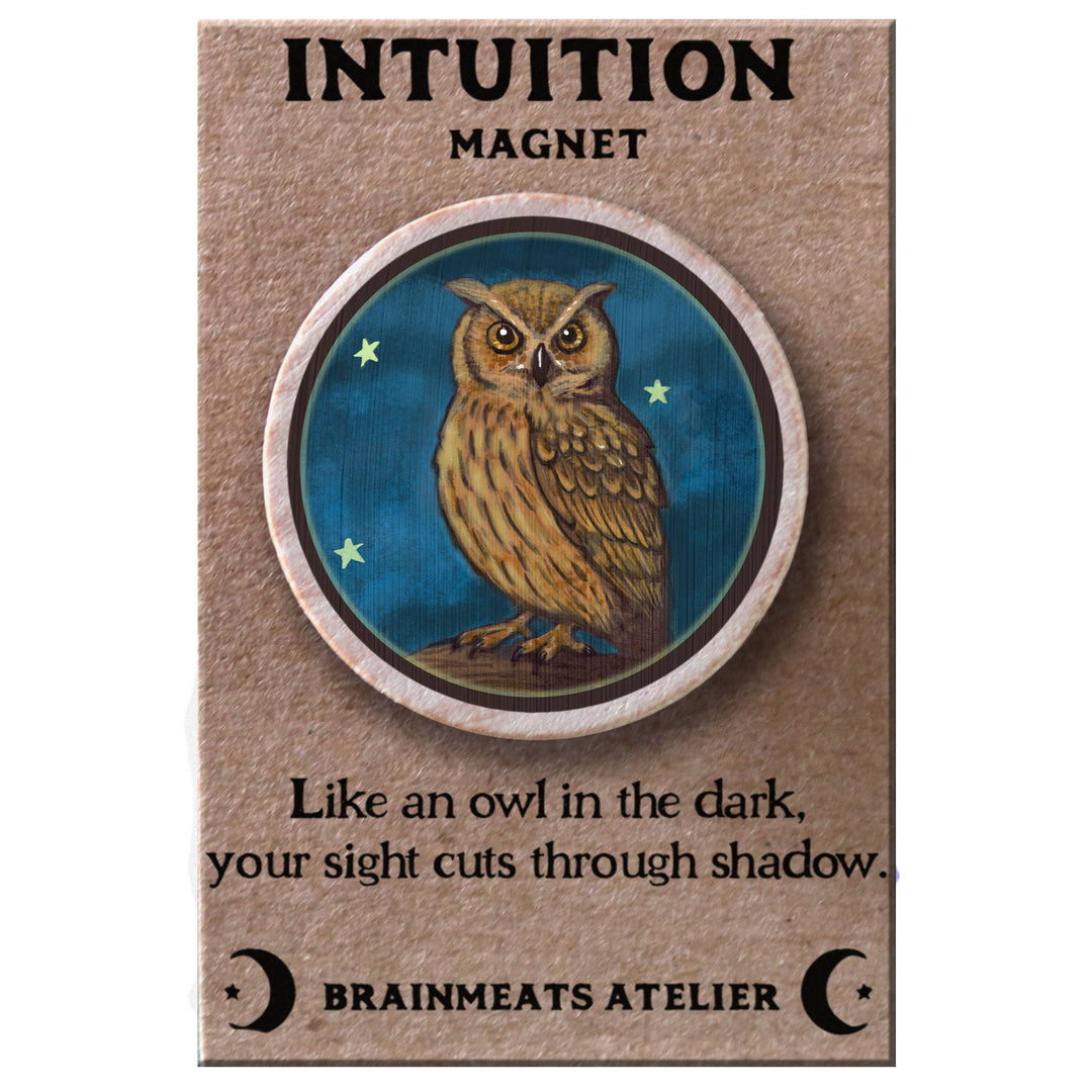 Brainmeats Atelier - Intuition Magnet – Owl Token for Vision &amp; Clarity
