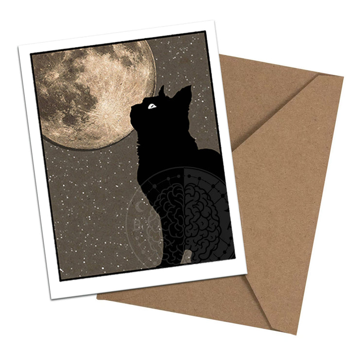 Brainmeats Atelier - Feline Familiars – Boxed Black Cat Moon Notecard Set