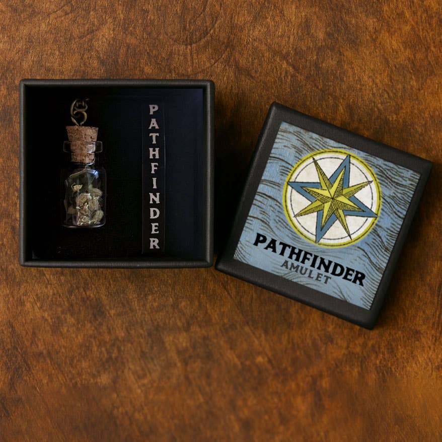 Brainmeats Atelier - Pathfinder Amulet – Talisman for Direction in Life w/Compass