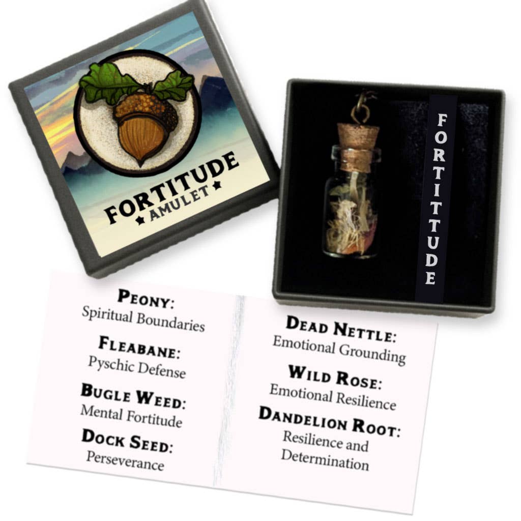 Brainmeats Atelier - Fortitude Amulet – Strength &amp; Resilience Talisman w/Acorn
