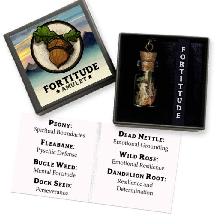 Brainmeats Atelier - Fortitude Amulet – Strength &amp; Resilience Talisman w/Acorn