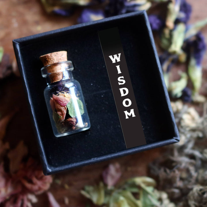 Brainmeats Atelier - Wisdom Botanical Amulet – for Knowledge and Learning w/Raven